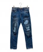 BILLIONAIRE BOYS CLUBビリオネアボーイズクラブ）の古着「BB HALF MOON JEAN」｜インディゴ