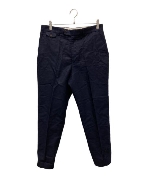 ENDS and MEANS（エンズアンド ミーンズ）ENDS and MEANS (エンズアンド ミーンズ) コットンリネントラウザーパンツ ネイビー サイズ:34の古着・服飾アイテム