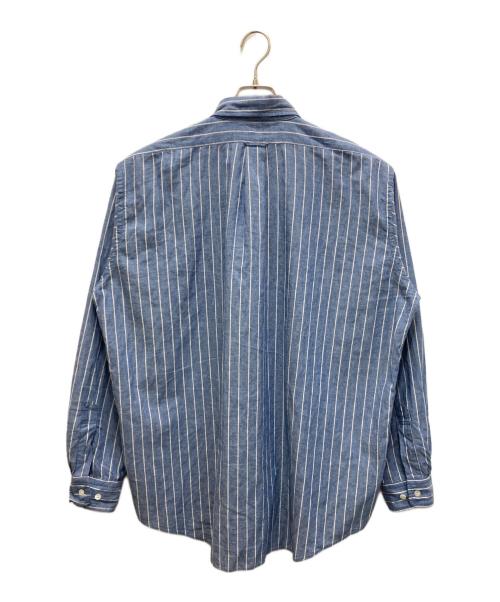 ENDS and MEANS（エンズアンド ミーンズ）ENDS and MEANS (エンズアンド ミーンズ) ストライプシャツ ネイビー サイズ:XLの古着・服飾アイテム