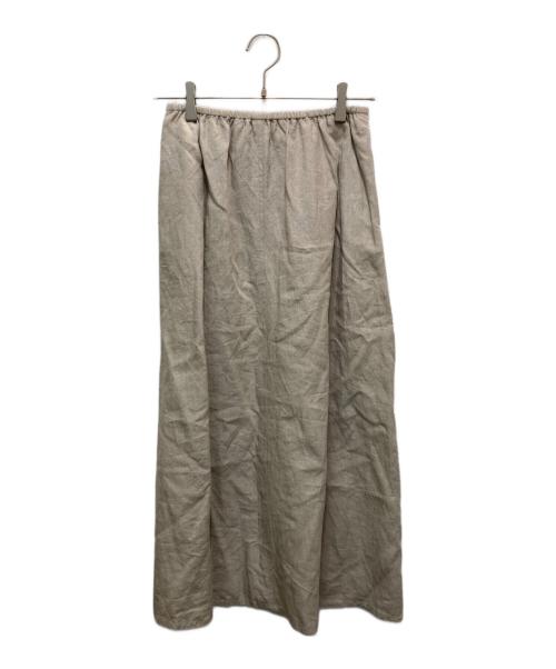 UNITED ARROWS TOKYO（ユナイテッドアローズトウキョウ）UNITED ARROWS TOKYO (ユナイテッドアローズトウキョウ) リネン フレア マキシスカート ベージュ サイズ:36の古着・服飾アイテム