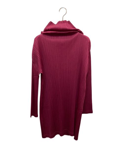 PLEATS PLEASE（プリーツプリーズ）PLEATS PLEASE (プリーツプリーズ) プリーツハイネックカットソー ピンク サイズ:2の古着・服飾アイテム