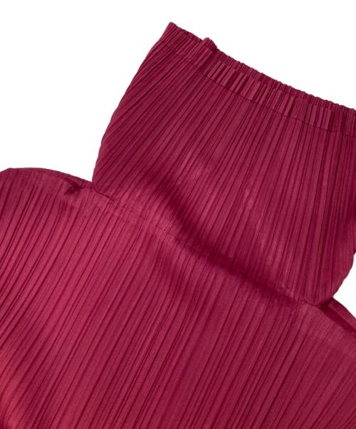 PLEATS PLEASE（プリーツプリーズ）PLEATS PLEASE (プリーツプリーズ) プリーツハイネックカットソー ピンク サイズ:2の古着・服飾アイテム