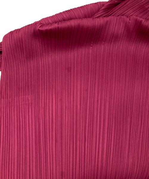 PLEATS PLEASE（プリーツプリーズ）PLEATS PLEASE (プリーツプリーズ) プリーツハイネックカットソー ピンク サイズ:2の古着・服飾アイテム