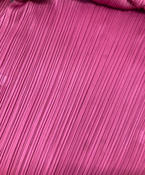 PLEATS PLEASE（プリーツプリーズ）PLEATS PLEASE (プリーツプリーズ) プリーツハイネックカットソー ピンク サイズ:2の古着・服飾アイテム