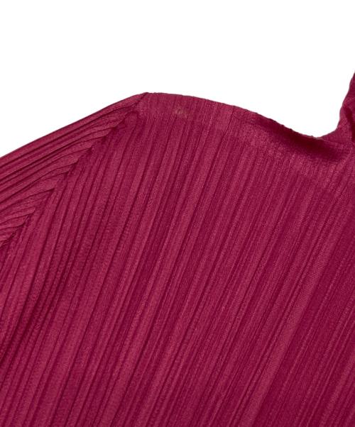 PLEATS PLEASE（プリーツプリーズ）PLEATS PLEASE (プリーツプリーズ) プリーツハイネックカットソー ピンク サイズ:2の古着・服飾アイテム