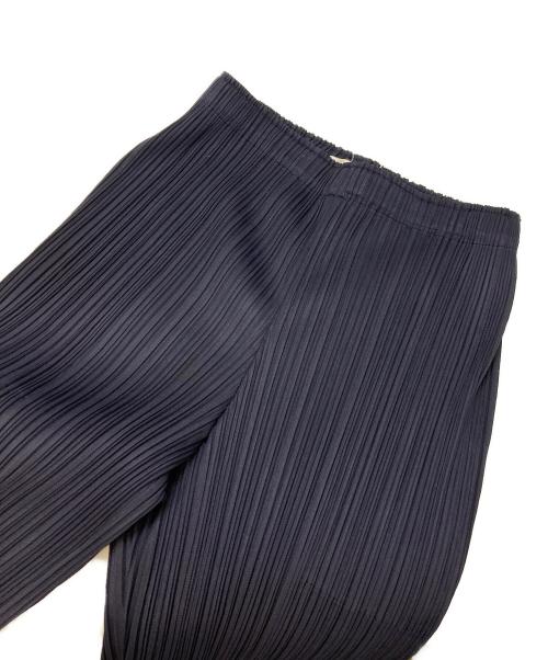 PLEATS PLEASE（プリーツプリーズ）PLEATS PLEASE (プリーツプリーズ) クロップドプリーツパンツ ネイビー サイズ:2の古着・服飾アイテム