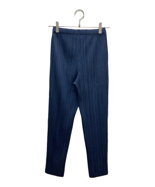 PLEATS PLEASE（プリーツプリーズ）PLEATS PLEASE (プリーツプリーズ) プリーツストレートパンツ ネイビー サイズ:1の古着・服飾アイテム
