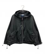 MAISON SPECIALメゾンスペシャル）の古着「プライムオーバージップツイルフードブルゾン」｜ブラック