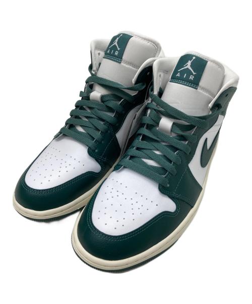 NIKE（ナイキ）NIKE (ナイキ) WMNS AIR JORDAN 1 MID ホワイト×グリーン サイズ:27cm 未使用品の古着・服飾アイテム
