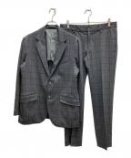 MEN'S BIGIメンズビギ）の古着「エクストラTRジャージヘリンボーンプリントセットアップ」｜グレー