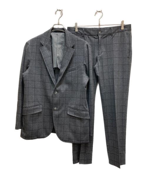 MEN'S BIGI（メンズビギ）MEN'S BIGI (メンズビギ) エクストラTRジャージヘリンボーンプリントセットアップ グレー サイズ:03の古着・服飾アイテム