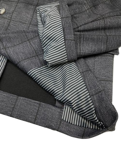 MEN'S BIGI（メンズビギ）MEN'S BIGI (メンズビギ) エクストラTRジャージヘリンボーンプリントセットアップ グレー サイズ:03の古着・服飾アイテム