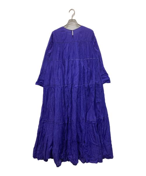 ne quittez pas1（ヌキテパ）ne quittez pas1 (ヌキテパ) Cotton Voile Tiered Maxi Dress パープル サイズ:不明（実寸参照）の古着・服飾アイテム