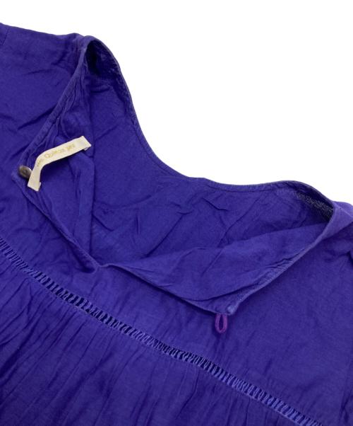 ne quittez pas1（ヌキテパ）ne quittez pas1 (ヌキテパ) Cotton Voile Tiered Maxi Dress パープル サイズ:不明（実寸参照）の古着・服飾アイテム