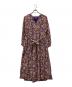 ne quittez pas（ヌキテパ）の古着「Cotton Lurex Stripe Flower Print Dress」｜オレンジ×パープル