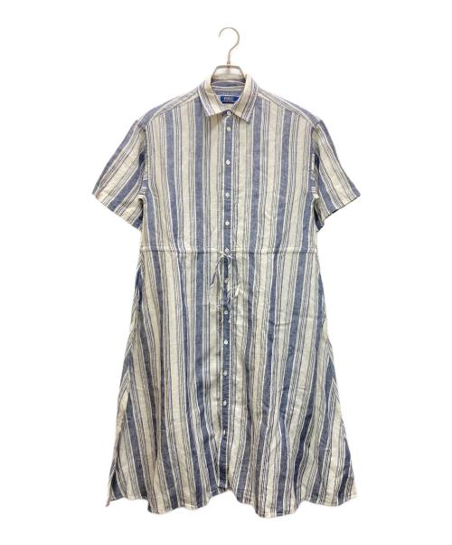 POLO RALPH LAUREN（ポロ・ラルフローレン）POLO RALPH LAUREN (ポロ・ラルフローレン) リネンシャツワンピース ベージュ サイズ:6の古着・服飾アイテム