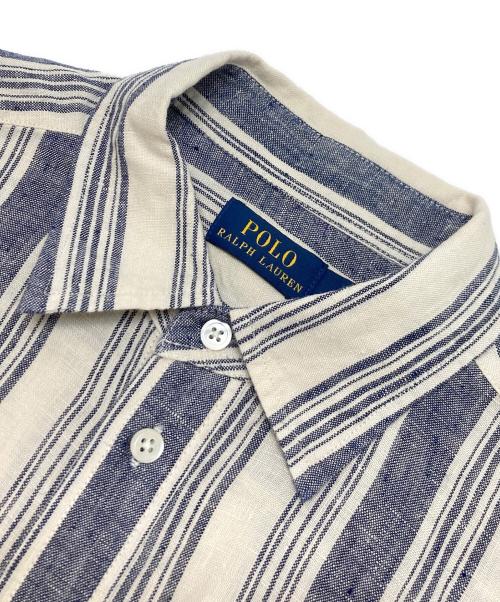 POLO RALPH LAUREN（ポロ・ラルフローレン）POLO RALPH LAUREN (ポロ・ラルフローレン) リネンシャツワンピース ベージュ サイズ:6の古着・服飾アイテム