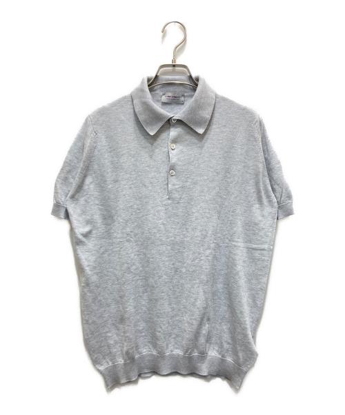 JOHN SMEDLEY（ジョンスメドレー）JOHN SMEDLEY (ジョンスメドレー) シーアイランドコットンニットポロシャツ グレー サイズ:Mの古着・服飾アイテム