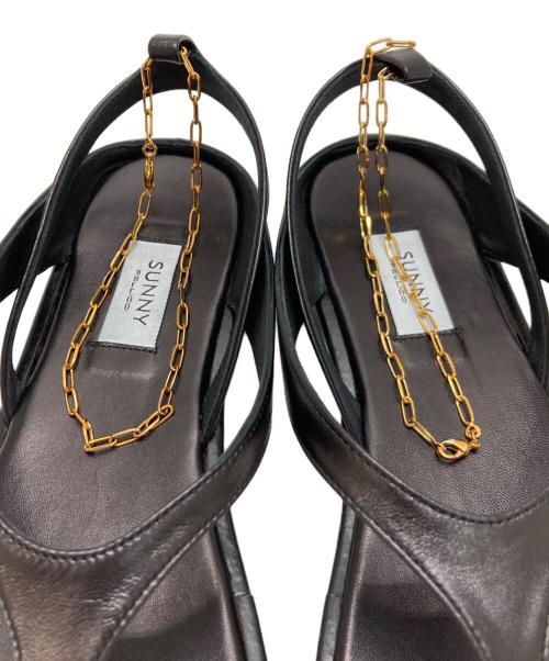 PELLICO SUNNY（ペリーコサニー）PELLICO SUNNY (ペリーコサニー) アンクレット付フラットサンタ゛ル ブラック サイズ:37の古着・服飾アイテム