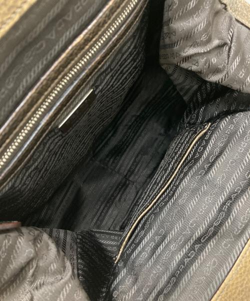 PRADA（プラダ）PRADA (プラダ) グラデーションハンドバッグ ゴールドの古着・服飾アイテム