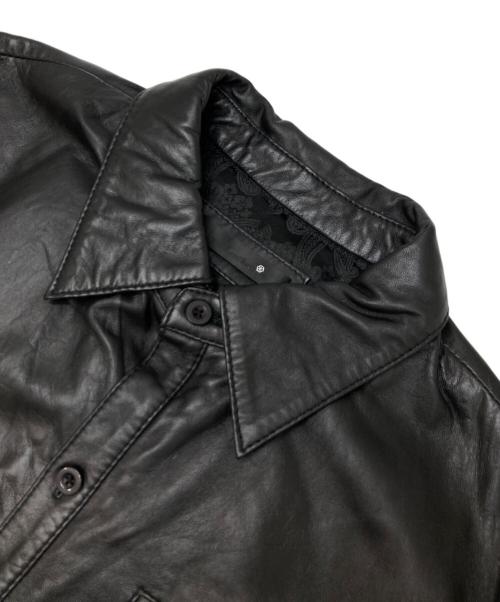 Liugoo Leathers（リューグーレザーズ）Liugoo Leathers (リューグーレザーズ) シャツジャケット ブラック サイズ:Lの古着・服飾アイテム