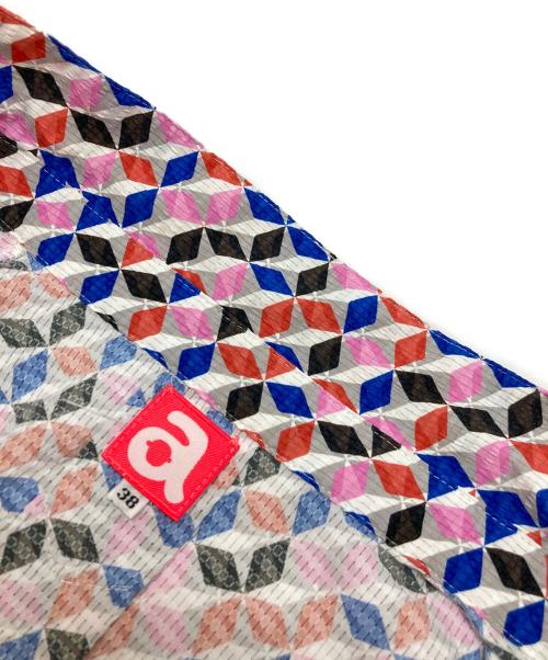 archivio（アルチビオ）archivio (アルチビオ) ノースリーブワンピース ブルー×ピンク サイズ:38の古着・服飾アイテム