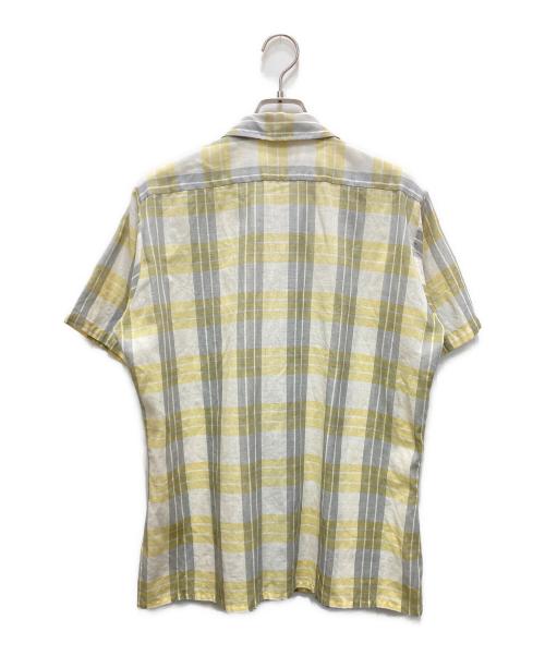 ARROW（アロー）ARROW (アロー) オープンカラーシャツ グレー×イエロー サイズ:Mの古着・服飾アイテム
