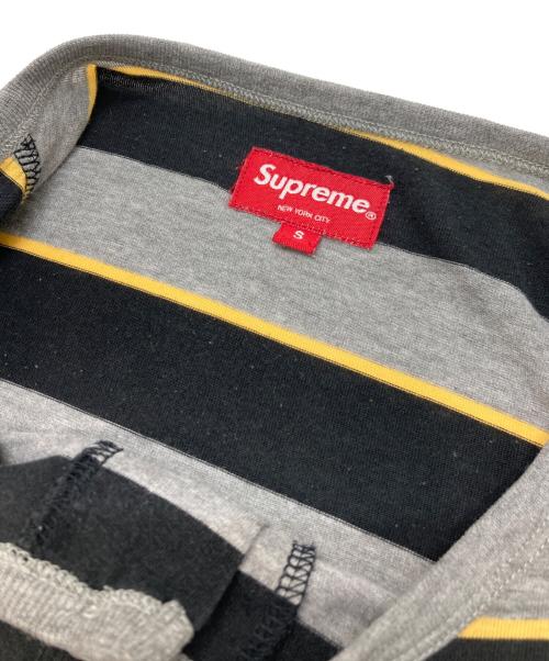 SUPREME（シュプリーム）SUPREME (シュプリーム) Striped henley グレー サイズ:Sの古着・服飾アイテム