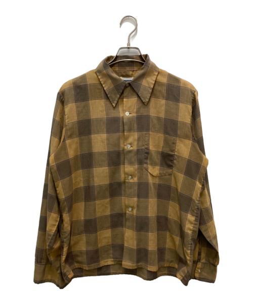 golden key（ゴールデンキー）golden key (ゴールデンキー) チェックシャツ ブラウン サイズ:不明(実寸参照)の古着・服飾アイテム