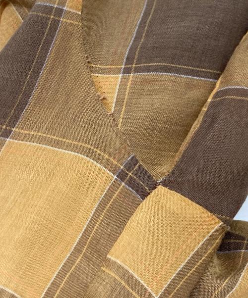 golden key（ゴールデンキー）golden key (ゴールデンキー) チェックシャツ ブラウン サイズ:不明(実寸参照)の古着・服飾アイテム