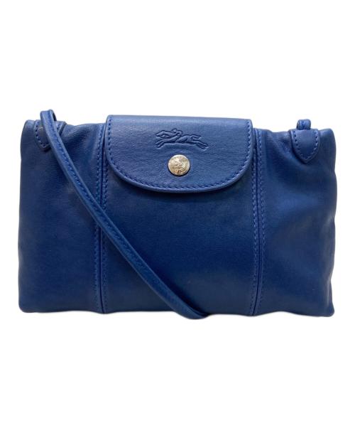 LONGCHAMP（ロンシャン）LONGCHAMP (ロンシャン) プリアージュ キュイール XS ブルーの古着・服飾アイテム