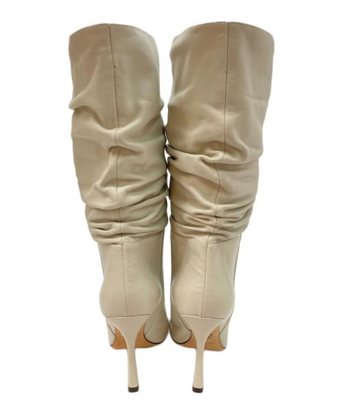 DSQUARED2（ディースクエアード）DSQUARED2 (ディースクエアード) シャーリングブーツ アイボリー サイズ:39の古着・服飾アイテム