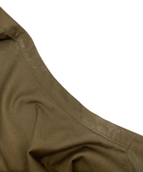 MACPHEE（マカフィー）MACPHEE (マカフィー) コットンナイロン バンドカラーシャツワンピース カーキ サイズ:36の古着・服飾アイテム