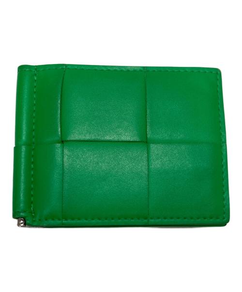 BOTTEGA VENETA（ボッテガベネタ）BOTTEGA VENETA (ボッテガベネタ) カセット マネークリップ付き二つ折りウォレット グリーンの古着・服飾アイテム