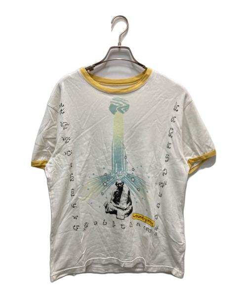 KAPITAL（キャピタル）KAPITAL (キャピタル) 20 天竺 プリントリンガーTシャツ ホワイト サイズ:3の古着・服飾アイテム