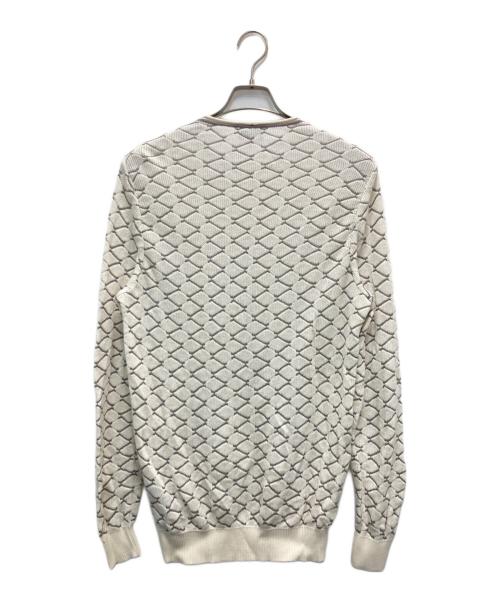 GIORGIO ARMANI（ジョルジョアルマーニ）GIORGIO ARMANI (ジョルジョアルマーニ) ジグザグ セーター ベージュ サイズ:50の古着・服飾アイテム