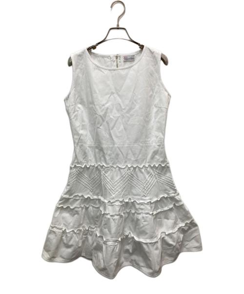 RED VALENTINO（レッドヴァレンティノ）RED VALENTINO (レッドヴァレンティノ) ノースリーブワンピース ホワイト サイズ:44の古着・服飾アイテム