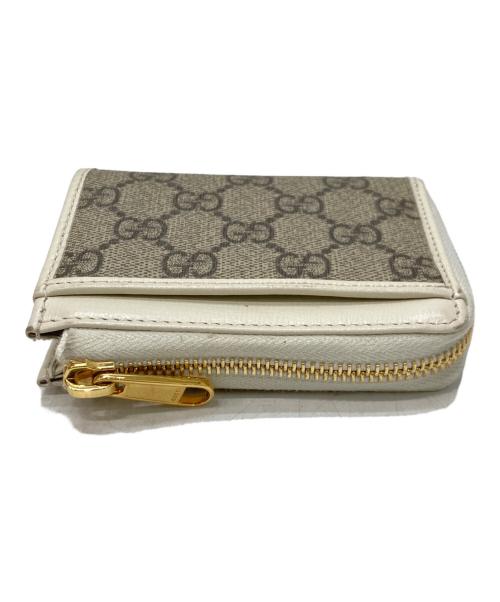 GUCCI（グッチ）GUCCI (グッチ) コンパクトウォレット アイボリー×ベージュの古着・服飾アイテム