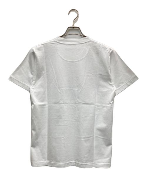 WHITE MOUNTAINEERING（ホワイトマウンテ二アニング）WHITE MOUNTAINEERING (ホワイトマウンテ二アニング) ロゴプリントTシャツ ホワイトの古着・服飾アイテム