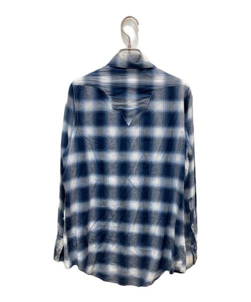 Rockmount Ranch Wear（ロックマウントランチウェア）Rockmount Ranch Wear (ロックマウントランチウェア) オンブレウエスタンシャツ ブルー サイズ:32の古着・服飾アイテム