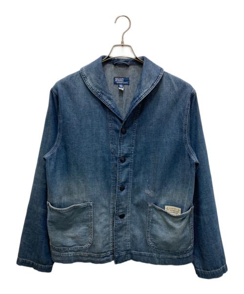 POLO RALPH LAUREN（ポロ・ラルフローレン）POLO RALPH LAUREN (ポロ・ラルフローレン) ショールカラーデニムジャケット インディゴ サイズ:Mの古着・服飾アイテム