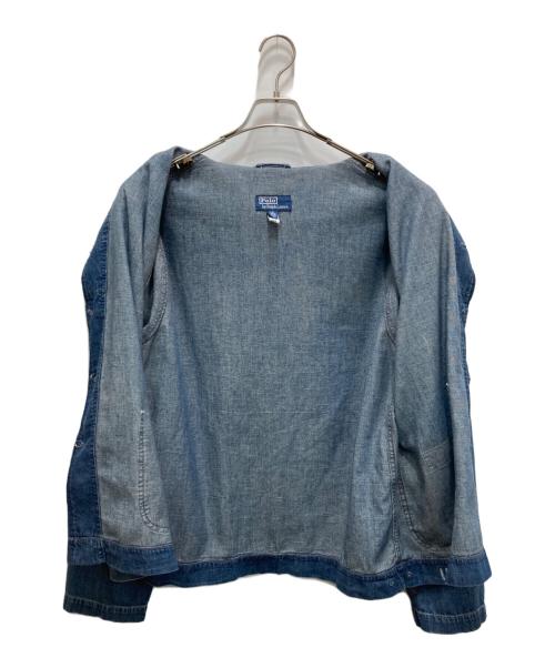 POLO RALPH LAUREN（ポロ・ラルフローレン）POLO RALPH LAUREN (ポロ・ラルフローレン) ショールカラーデニムジャケット インディゴ サイズ:Mの古着・服飾アイテム
