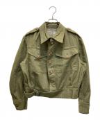 BRITISH MILITARYブリティッシュミリタリー）の古着「OVERALLS DENIM BLOUSES C.D.33」｜グリーン