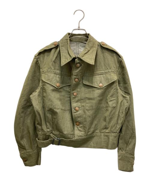 BRITISH MILITARY（ブリティッシュミリタリー）BRITISH MILITARY (ブリティッシュミリタリー) OVERALLS DENIM BLOUSES C.D.33 グリーン サイズ:4の古着・服飾アイテム