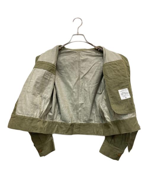 BRITISH MILITARY（ブリティッシュミリタリー）BRITISH MILITARY (ブリティッシュミリタリー) OVERALLS DENIM BLOUSES C.D.33 グリーン サイズ:4の古着・服飾アイテム