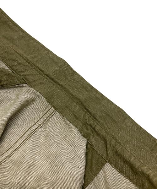 BRITISH MILITARY（ブリティッシュミリタリー）BRITISH MILITARY (ブリティッシュミリタリー) OVERALLS DENIM BLOUSES C.D.33 グリーン サイズ:4の古着・服飾アイテム