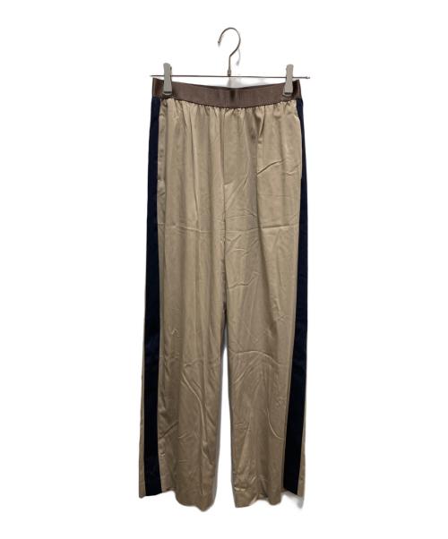 ASTRAET（アストラット）ASTRAET (アストラット) サテン ソクショウ ワイドパンツ ブラウンの古着・服飾アイテム