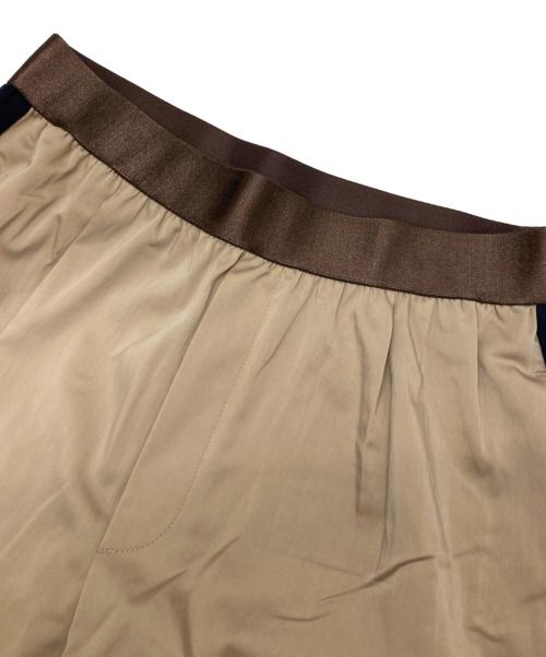 ASTRAET（アストラット）ASTRAET (アストラット) サテン ソクショウ ワイドパンツ ブラウンの古着・服飾アイテム