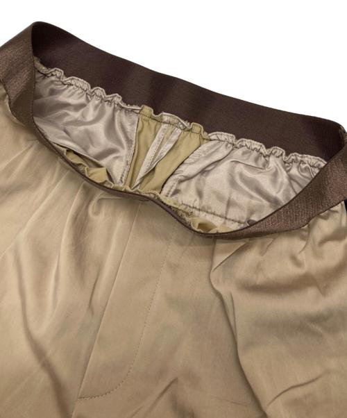 ASTRAET（アストラット）ASTRAET (アストラット) サテン ソクショウ ワイドパンツ ブラウンの古着・服飾アイテム