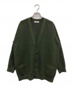 MADISON BLUEマディソンブルー）の古着「Vネックビッグニットカーディガン」｜グリーン